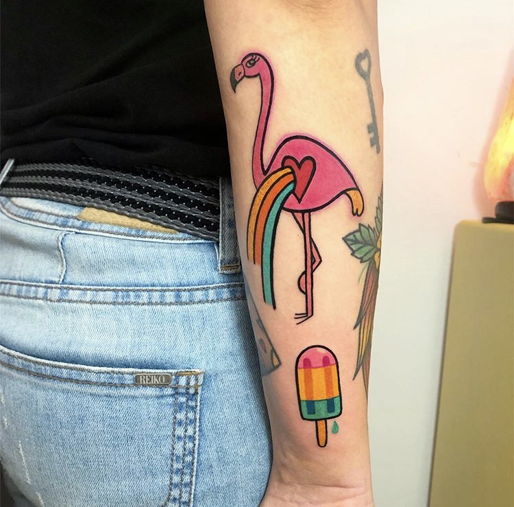 pinkflamingo tatuaggi